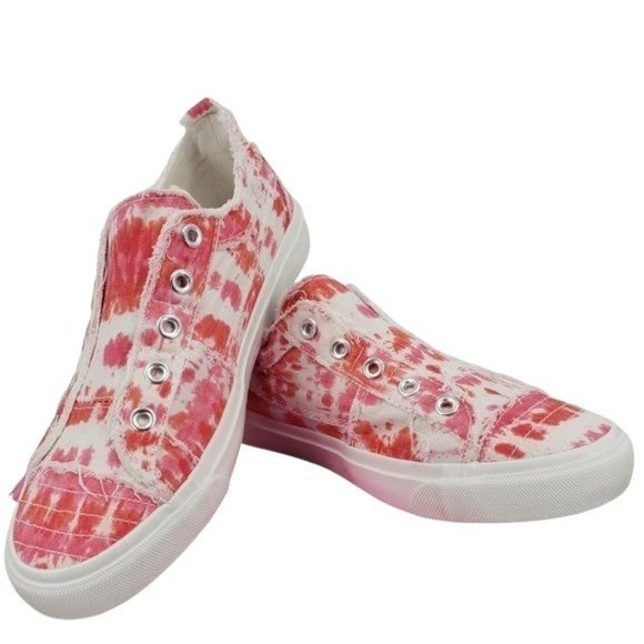 Corkys Shoes Corkys Babalu Pink Tie Dye Slip On Sneakers Distressed